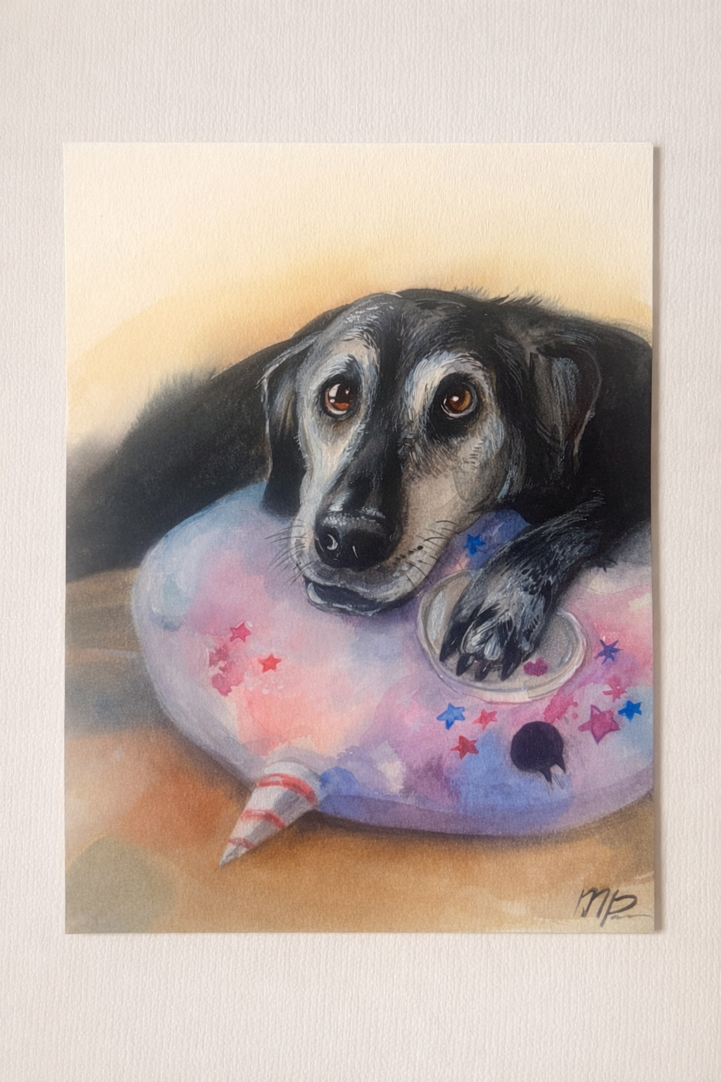 Watercolor on Paper 9x11 (1 Pet)